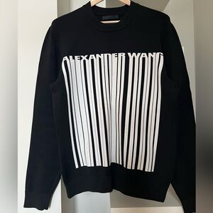Alexander Wang Black and White Crewneck Sweater